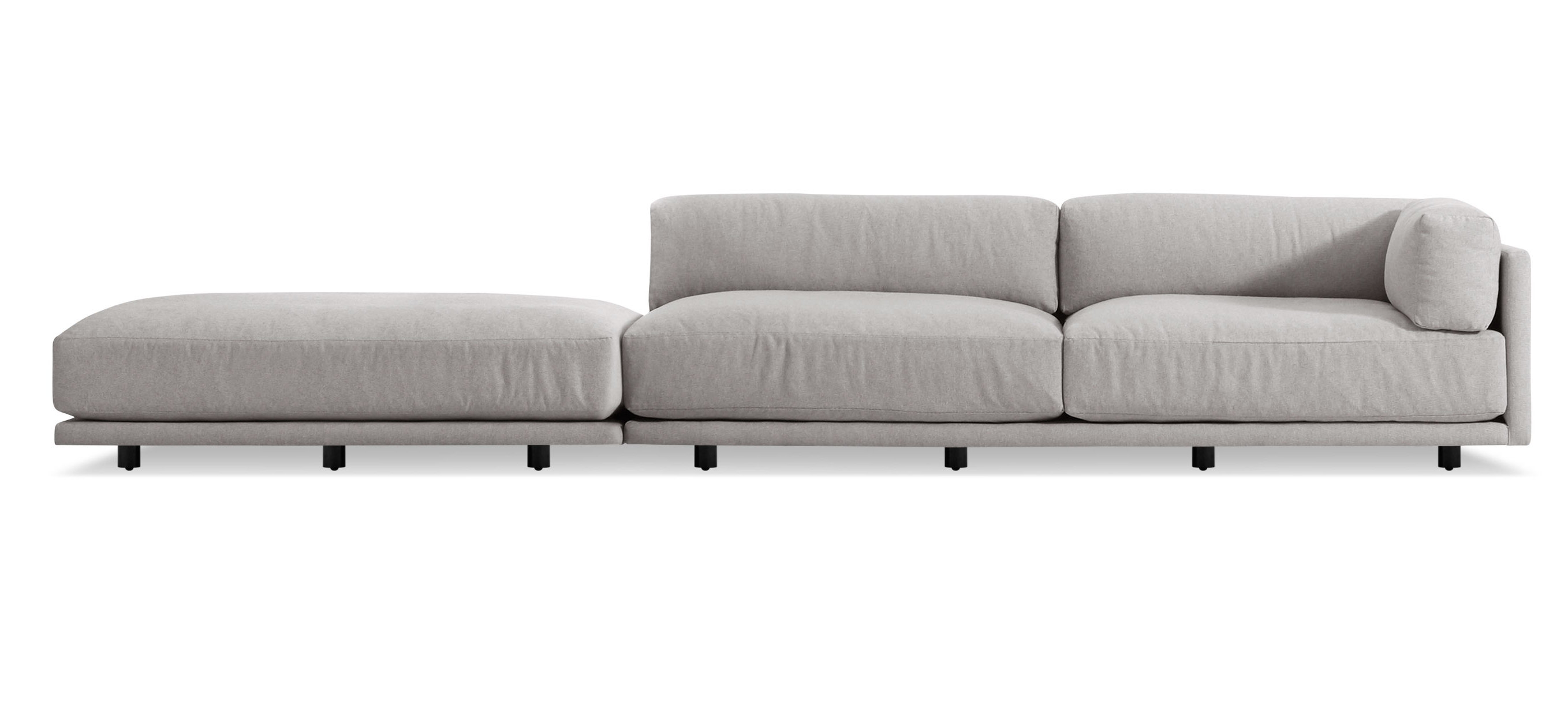 Blu Dot Sunday Long And Low Right Sectional With Ottoman Wayfair Blu Dot Sunday Long And Low Right