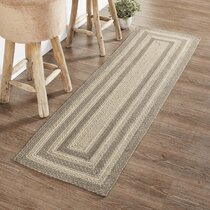 BLACK AND CREAM BRAIDED AREA RUG & RUNNER MANY SIZES AVAILABLE!! 