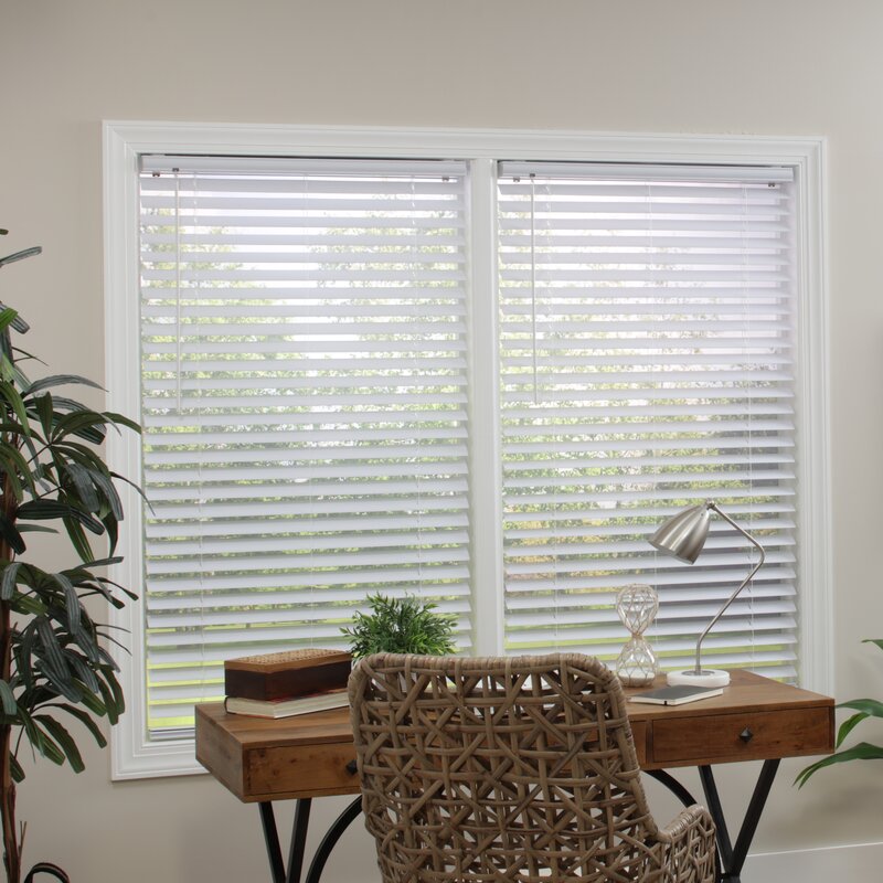 Latitude Run® Room Darkening White Horizontal/Venetian Blind & Reviews ...