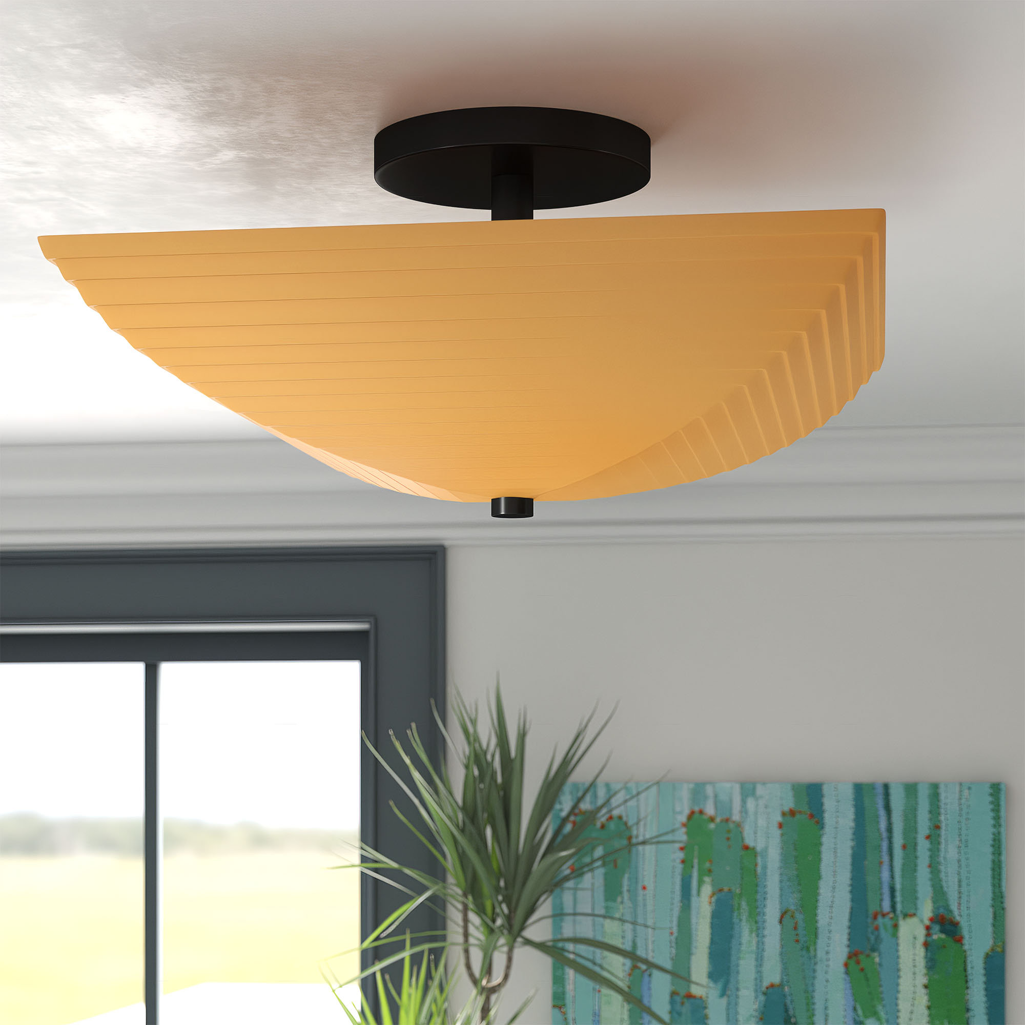 Brayden Studio Wangaratta 6 Light 24 Unique Statement Bowl Flush Mount