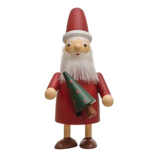 7 Carved Wooden Santa Figurine Christmas Decor Hand Carved Hand Painted Wooden Toy
