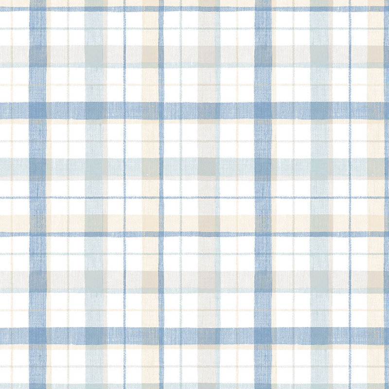 August Grove Carlsen Linen Plaid 2 25 L X 20 5 W Matte Wallpaper