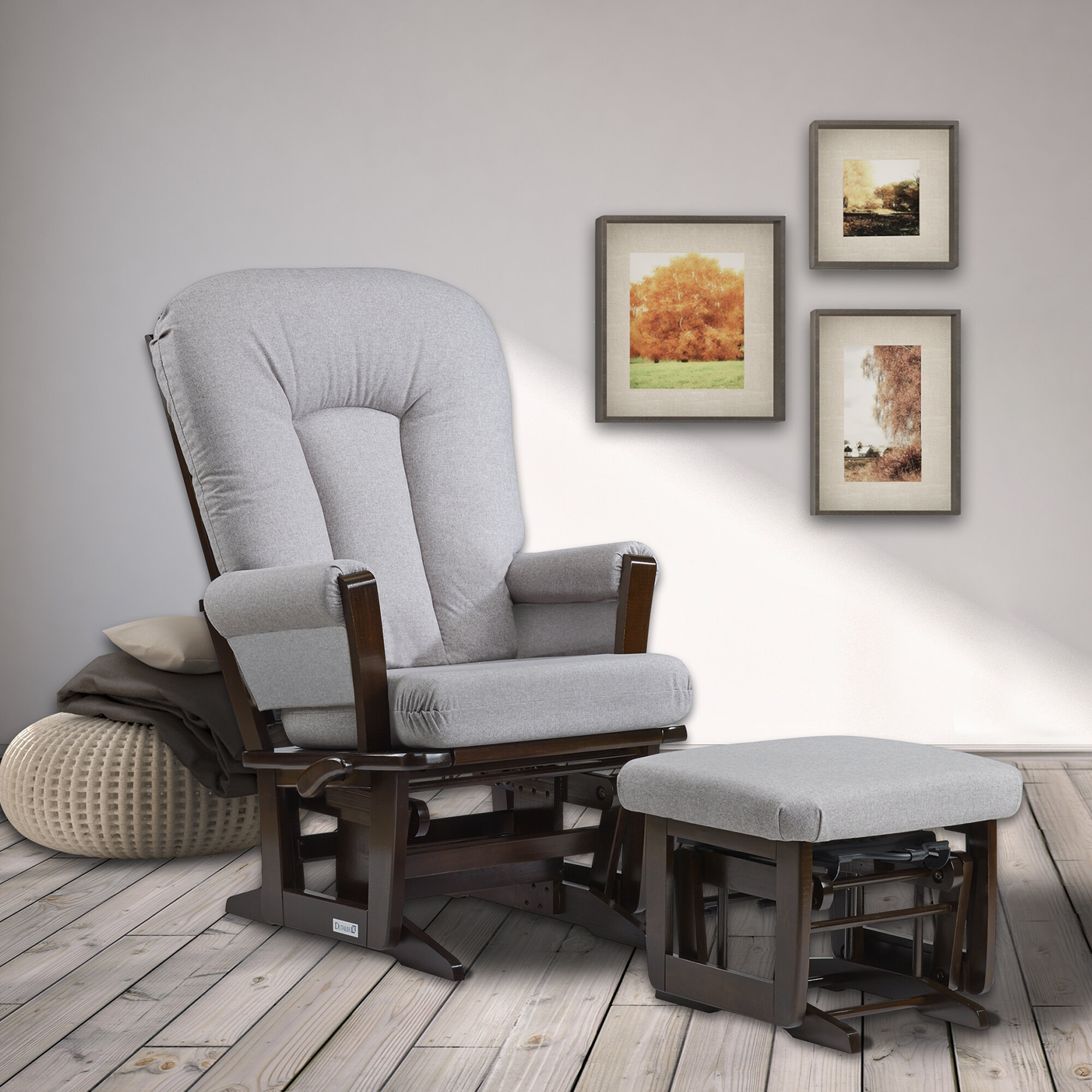 reclining glider with ottoman