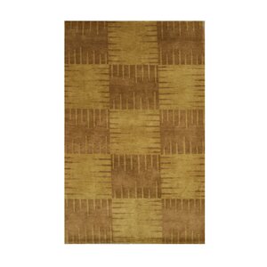 Hand-Knotted Brown/Beige Area Rug