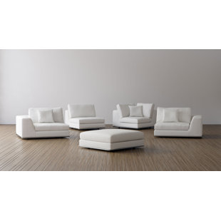 Syd Left Facing Modular Sectional With Ottoman by Orren Ellis Sale