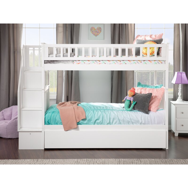 bunk beds with trundle and stairs