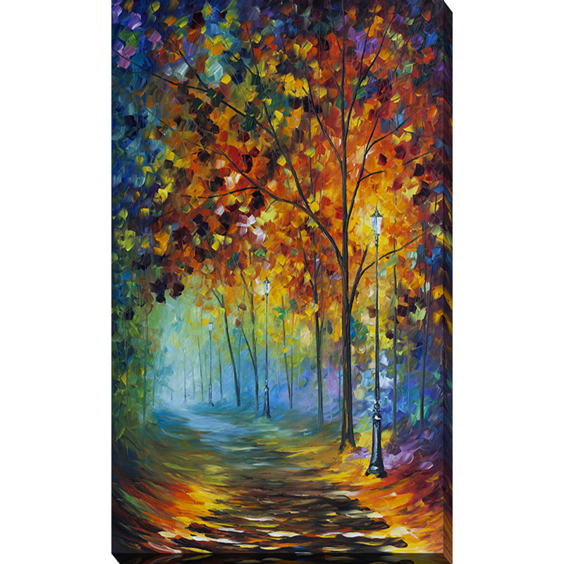 Pictureperfectinternational Fog Alley By Leonid Afremov Painting Print On Wrapped Canvas Reviews Wayfair He created his own unique technique which is almost unmistakable and can not be confused with other artists. fog alley by leonid afremov painting print on wrapped canvas