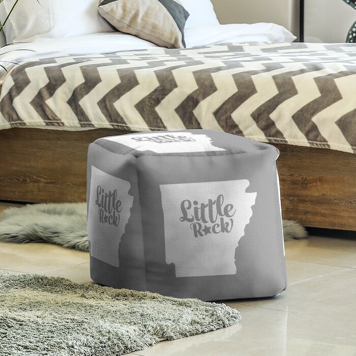 Little Rock Arkansas Cube Ottoman