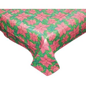Floral Cheer Vinyl Tablecloth with Polyester Flannel Backing