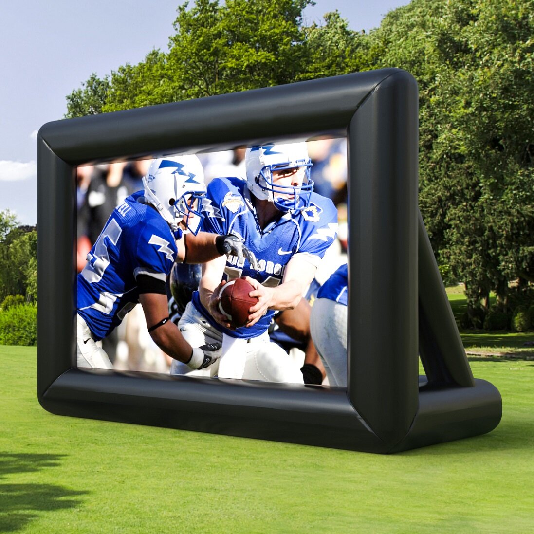 Details about   20ft Outdoor Inflatable Movie Screen Projector Screen with Blower Strings Stakes