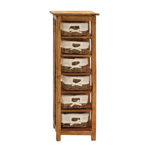 Hartshorne Storage Unit with Shelve and Warm Basket 6 Drawer Chest