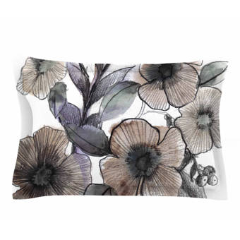 40 x 20 Pillow Sham Kess InHouse Trebam Staklo Black Gray Digital