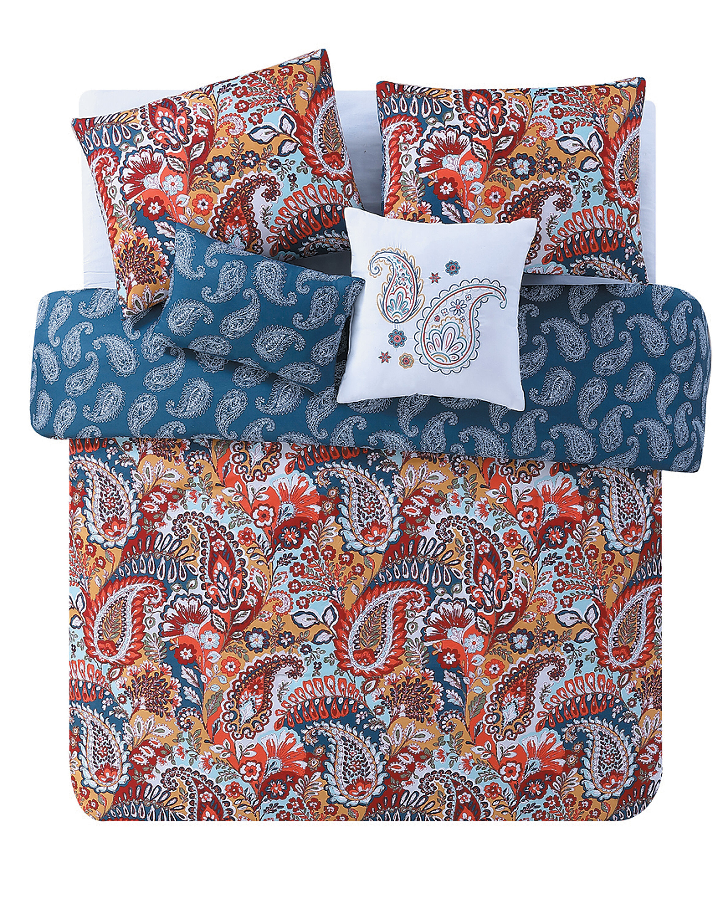 Bungalow Rose Casitas Paisley Reversible Comforter Set Reviews