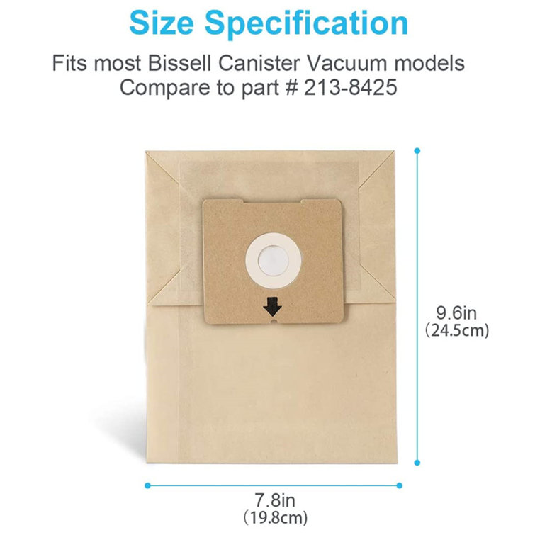 213-8425 New Series # 2138425 Bissell Allergen Vacuum Bag 6-bags for Zing 4122 