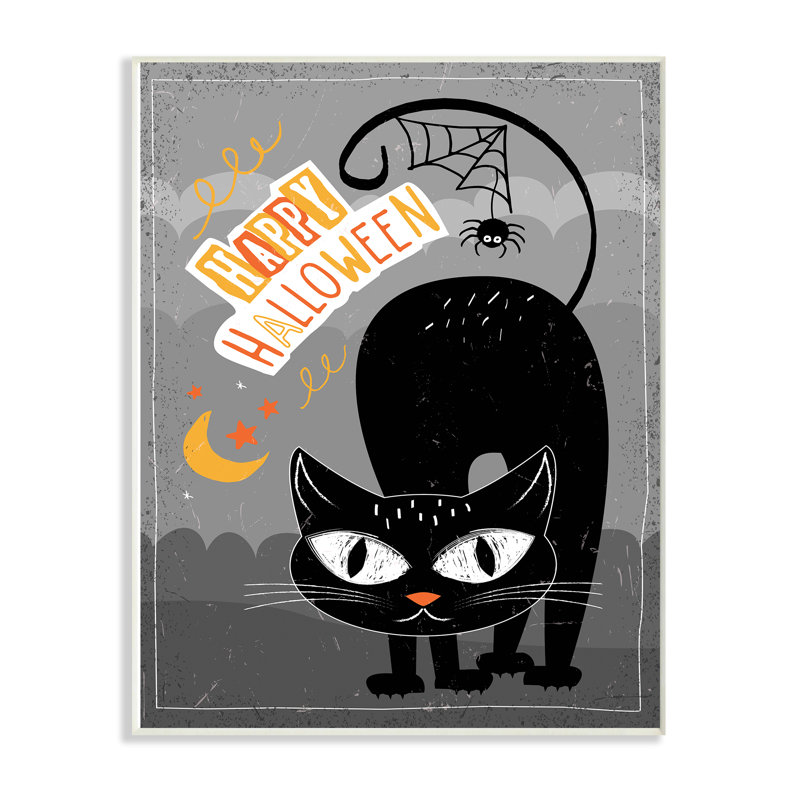 Cat and Moon Wall Plaque