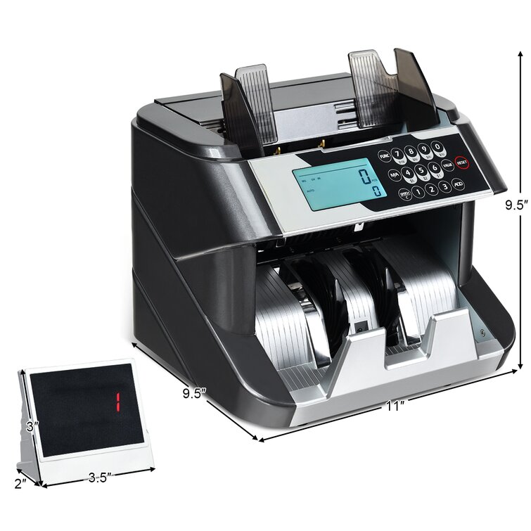 Money Counter Machine Value Counting with UV MG IR DD Counterfeit Bill Detection 