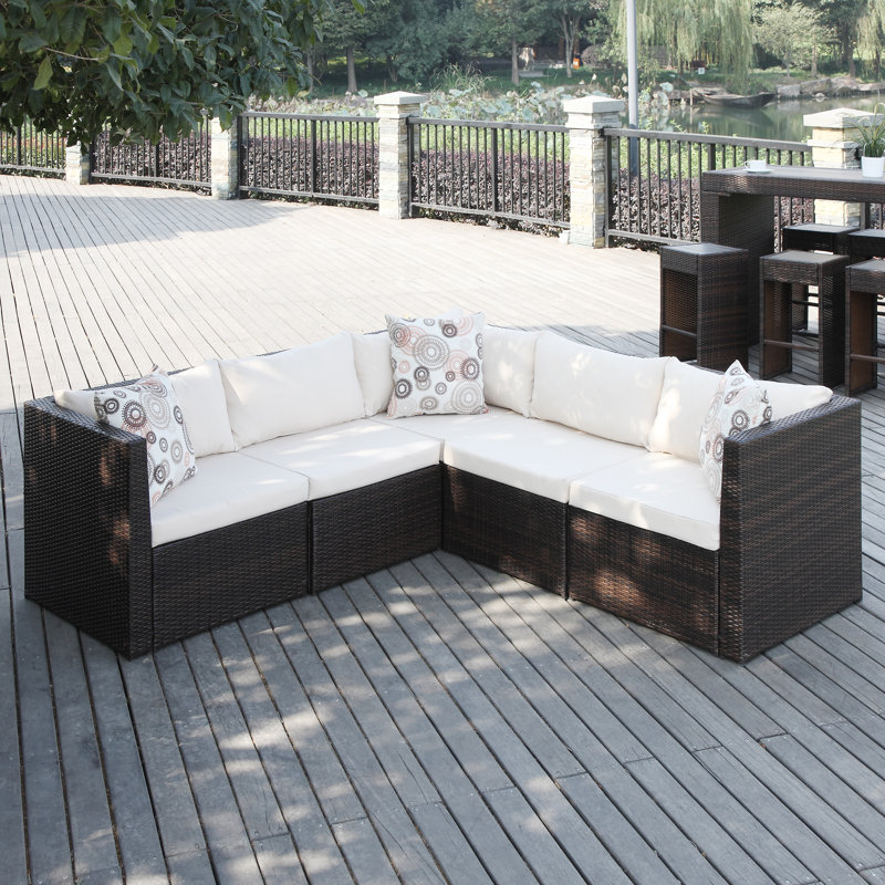 Lachesis Patio Sectional With Cushions Reviews Allmodern Lachesis Patio Sectional With Cushions
