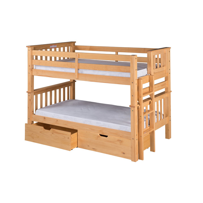 Harriet Bee Lindy Mission Twin Over Twin Bunk Bed Reviews Wayfair