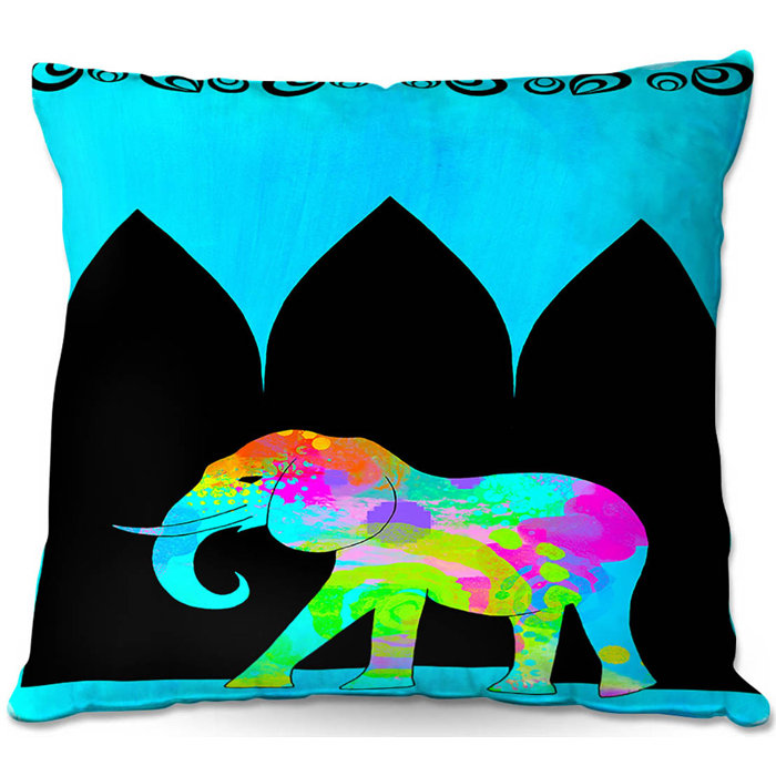 East Urban Home Couch Exotica Elephant Throw Pillow Wayfair