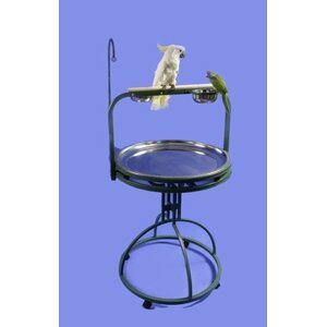 Deluxe Bird Play Stand with Wood Perch
