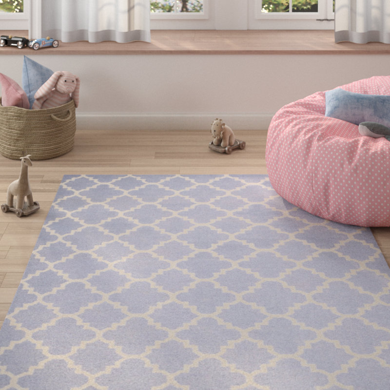 Harriet Bee Lakeway Handmade Dhurrie Wool Purple Ivory Area Rug Reviews Wayfair