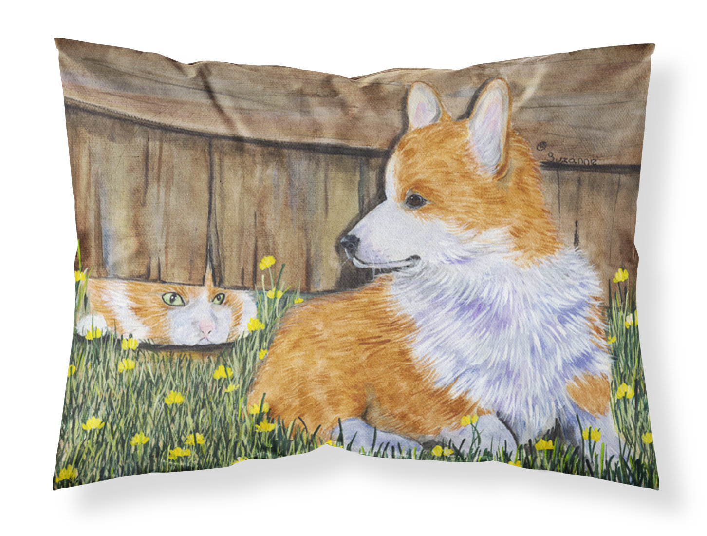 East Urban Home Corgi Moisture Wicking Pillowcase Wayfair