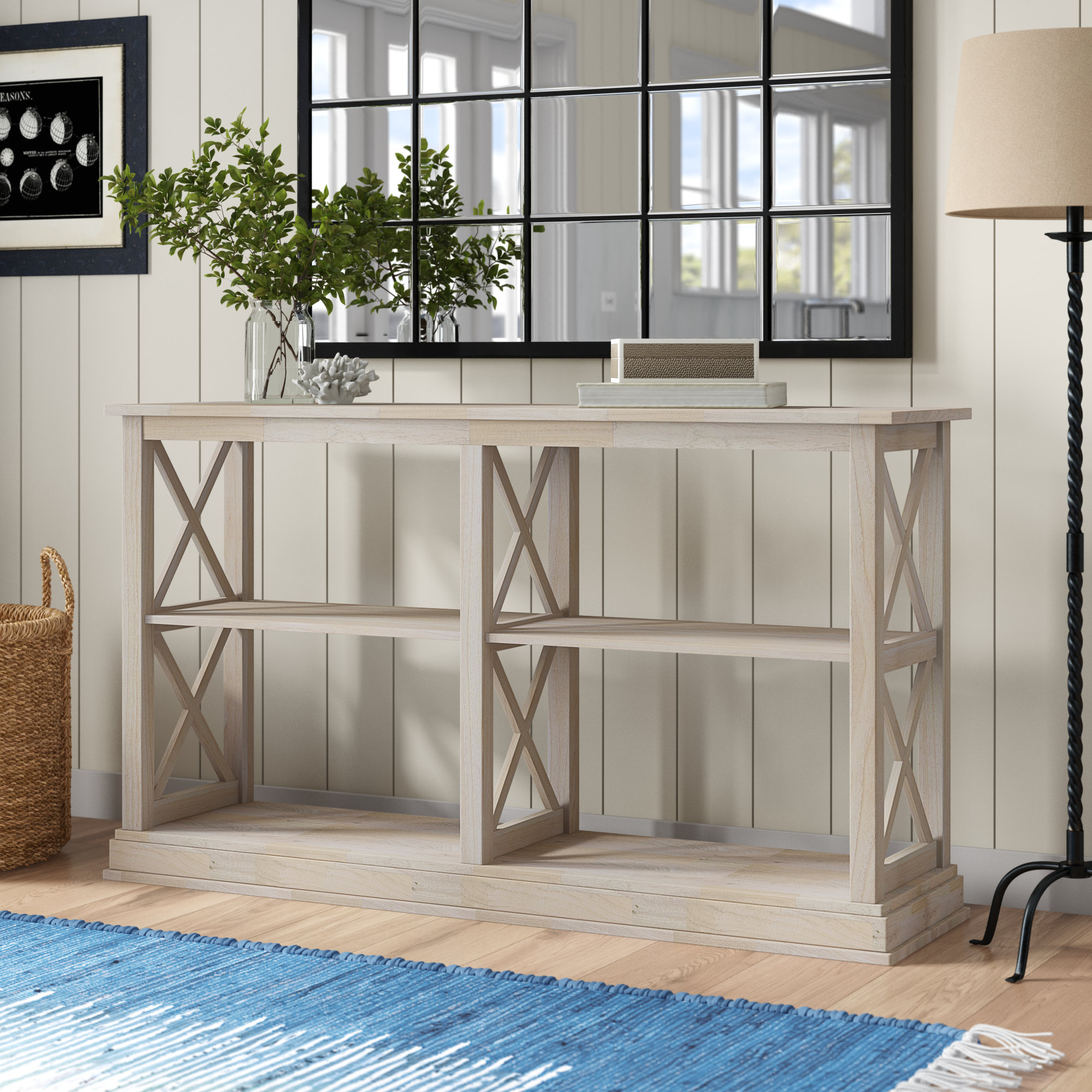 Gracie Oaks Rossitano 60'' Solid Wood Console Table & Reviews | Wayfair