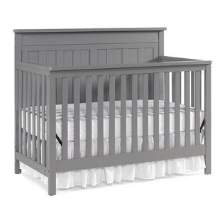 small grey crib