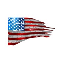 Patriotic Colored American Flag Metal Wall Art  Small Size 