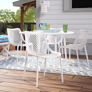 Deines Modern Stacking Patio Dining Chair Set Of 4 Authentic From Mercury Row Stora43