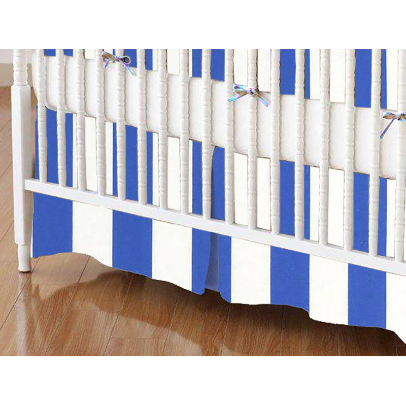 blue crib skirt
