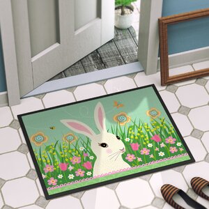 Easter Bunny Rabbit Indoor/Outdoor Doormat