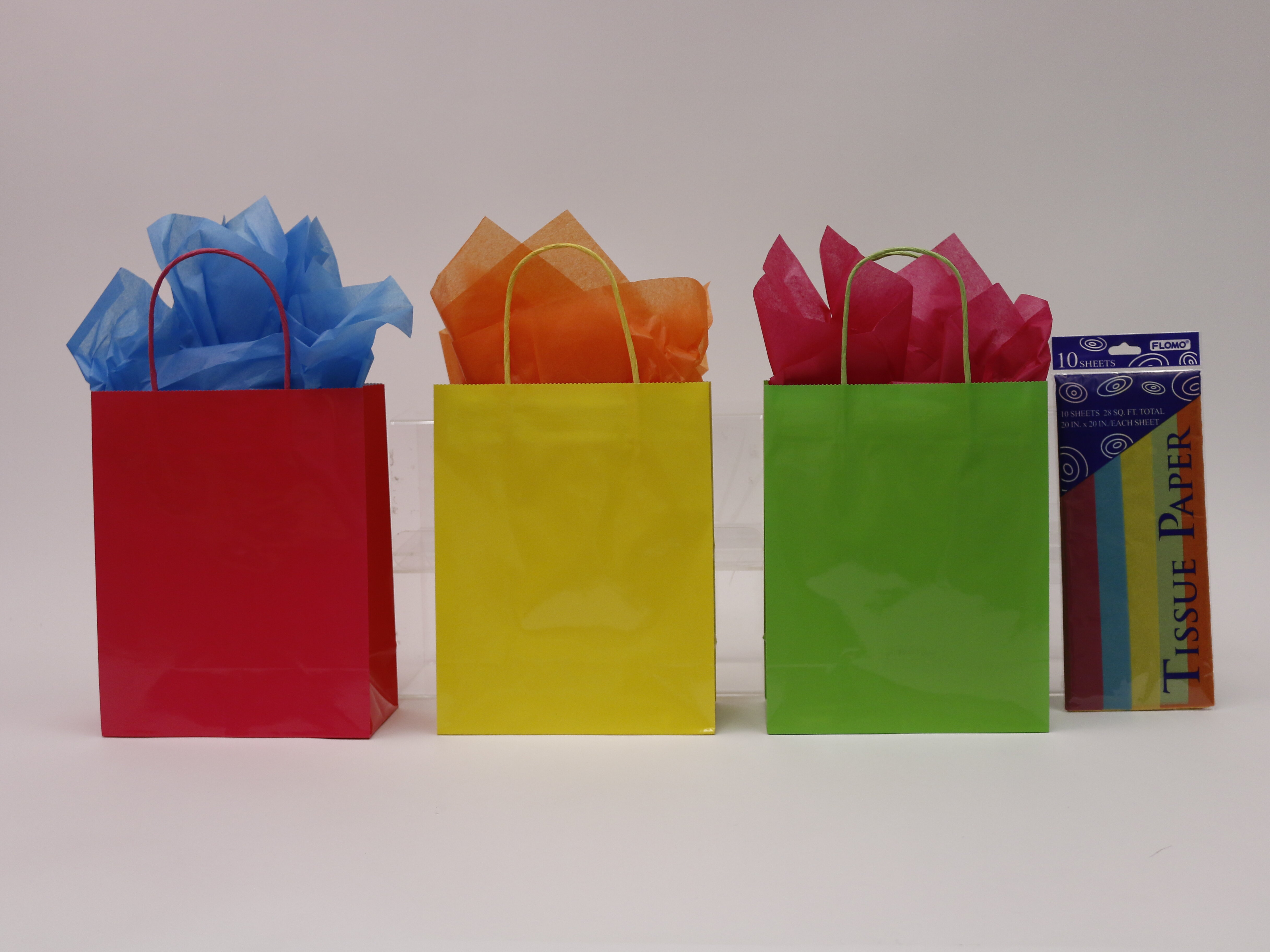 solid color paper gift bags