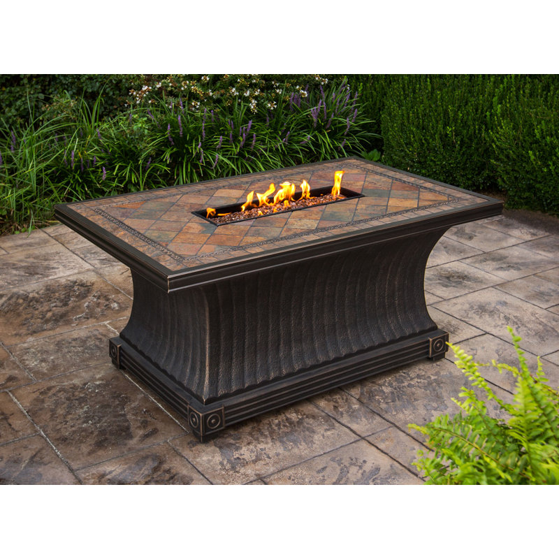 Sunbeam Aluminum Propane Fire Pit Table Photos