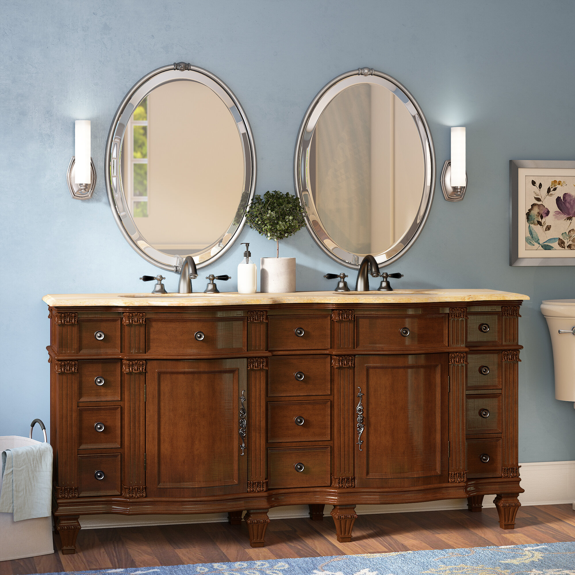 Astoria Grand Kehl 72 Double Bathroom Vanity Set Reviews Wayfair