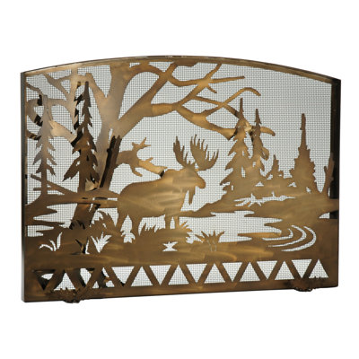 Single Panel Fireplace Screen Meyda Tiffany Size 4025 H X 60 W X 85 D