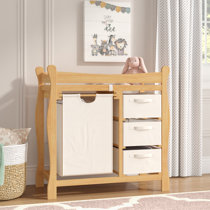 honey oak changing table