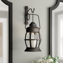 Bedroom Asense Iron and Glass Vertical Wall Hanging Candle Holder Sconce Wall Decor for Living Room Set of 2 