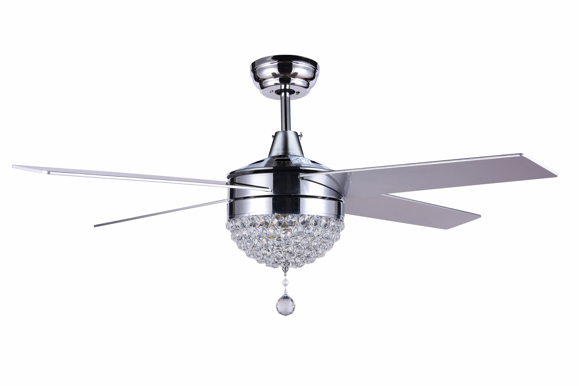 House Of Hampton Taja 4 Blade Led Crystal Ceiling Fan With Remote Control And Light Kit Included Wayfair