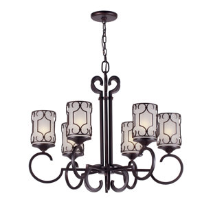 Go to store & view more images Nixon 6-Light Shaded Chandelier by Red Barrel Studio