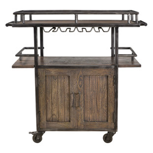 Go to store & view more images Loon Peak Hessler 2 Door Wheel Wine Bar Cabinet