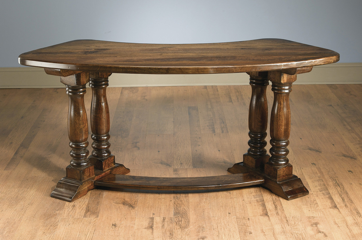 AA Importing Solid Wood HalfCircle Desk Wayfair