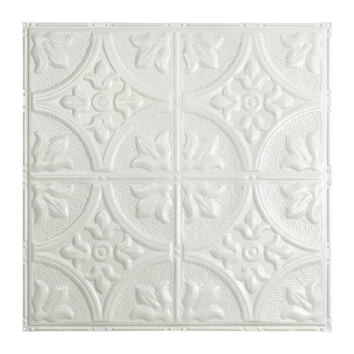 Jamestown 2 Ft X 2 Ft Nail Up Ceiling Tile In Gloss White