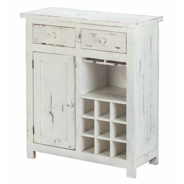 Distressed White Wine Cabinet Wayfair