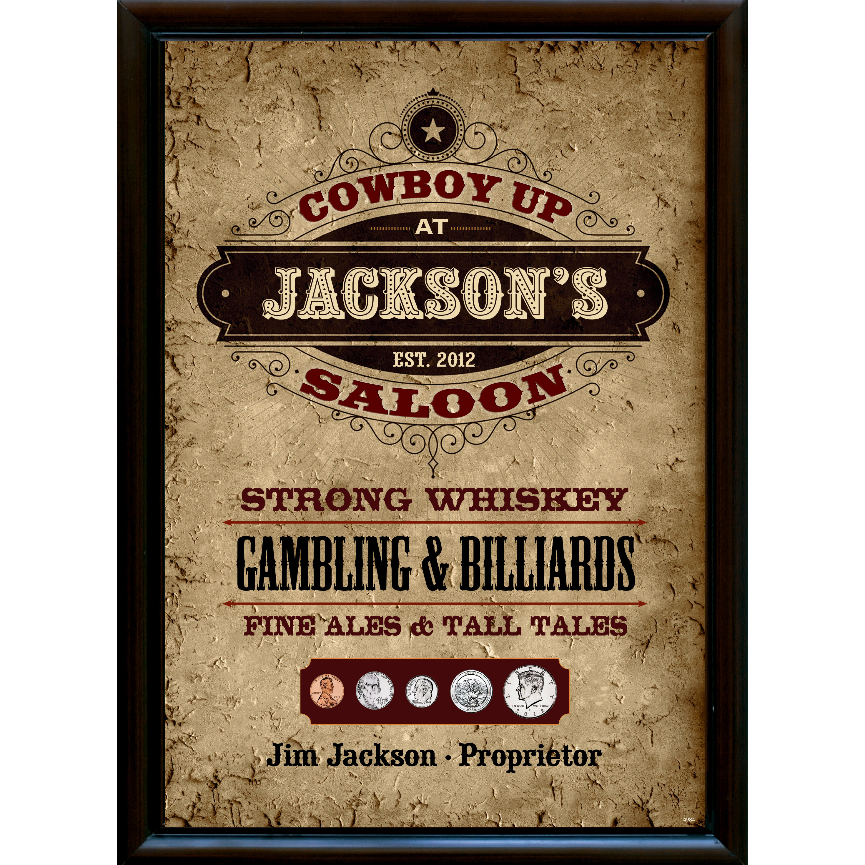 Whiskey Metal Ad Sign Vintage Cowboy Western Picture Bar Cave Wall Decor Gift