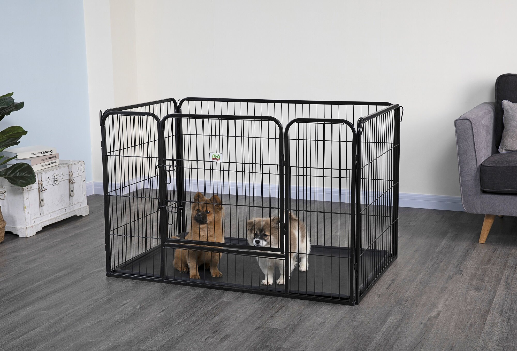 Go Pet Club GH Heavy Duty Pet Play and Exercise Pen with 8 Panels 