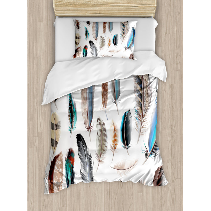 STYLISH 3D TEXTURE LOOK ANIMAL PRINTED BUTTERFLY TEAL DOUBLE DUVET QUILT COVER