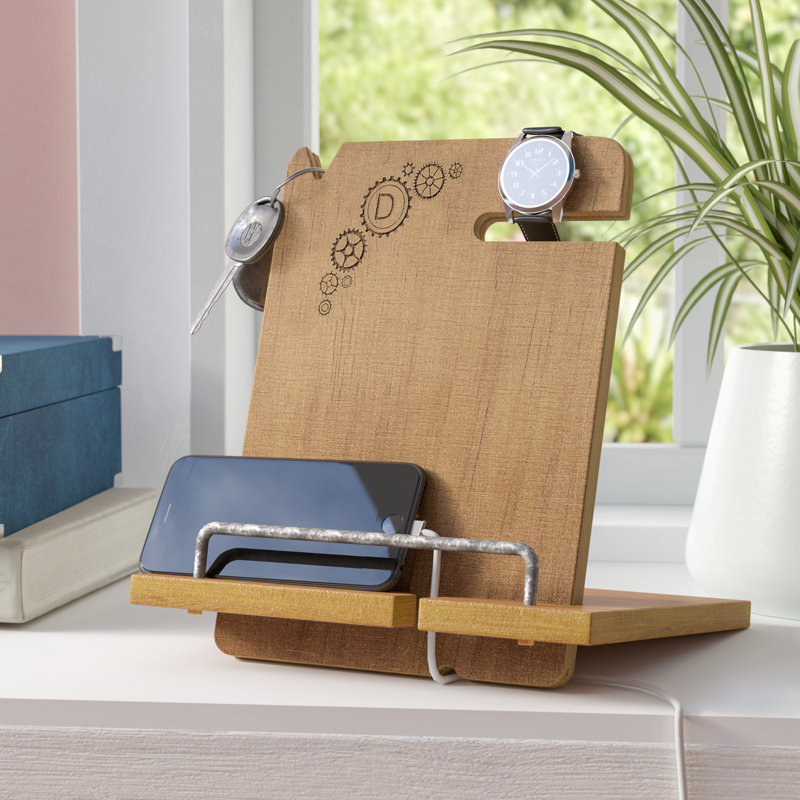 Newport Personalized Steampunk Wooden Docking Station