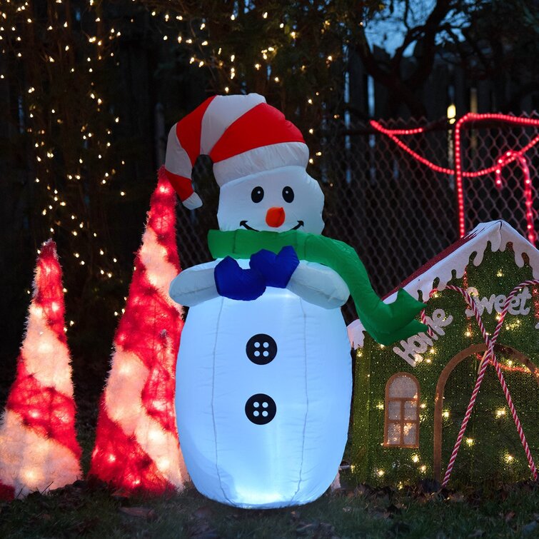Christmas Snowman Candle Light LED Electronic Party Xmas Atmosphere Decor d