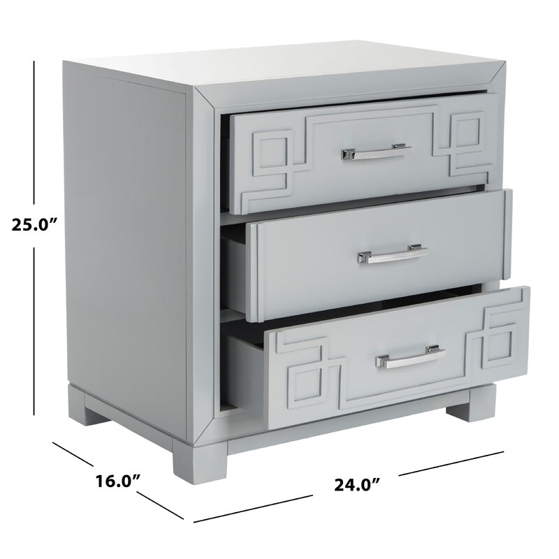 Thalia 3 Drawer Nightstand Reviews Allmodern